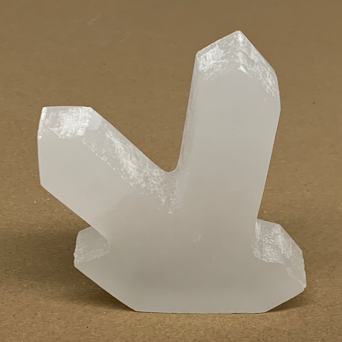 0.87 lbs, 4.3"x3.7"x1.2", Natural Selenite Crystals Carved,Home Decor, B35975