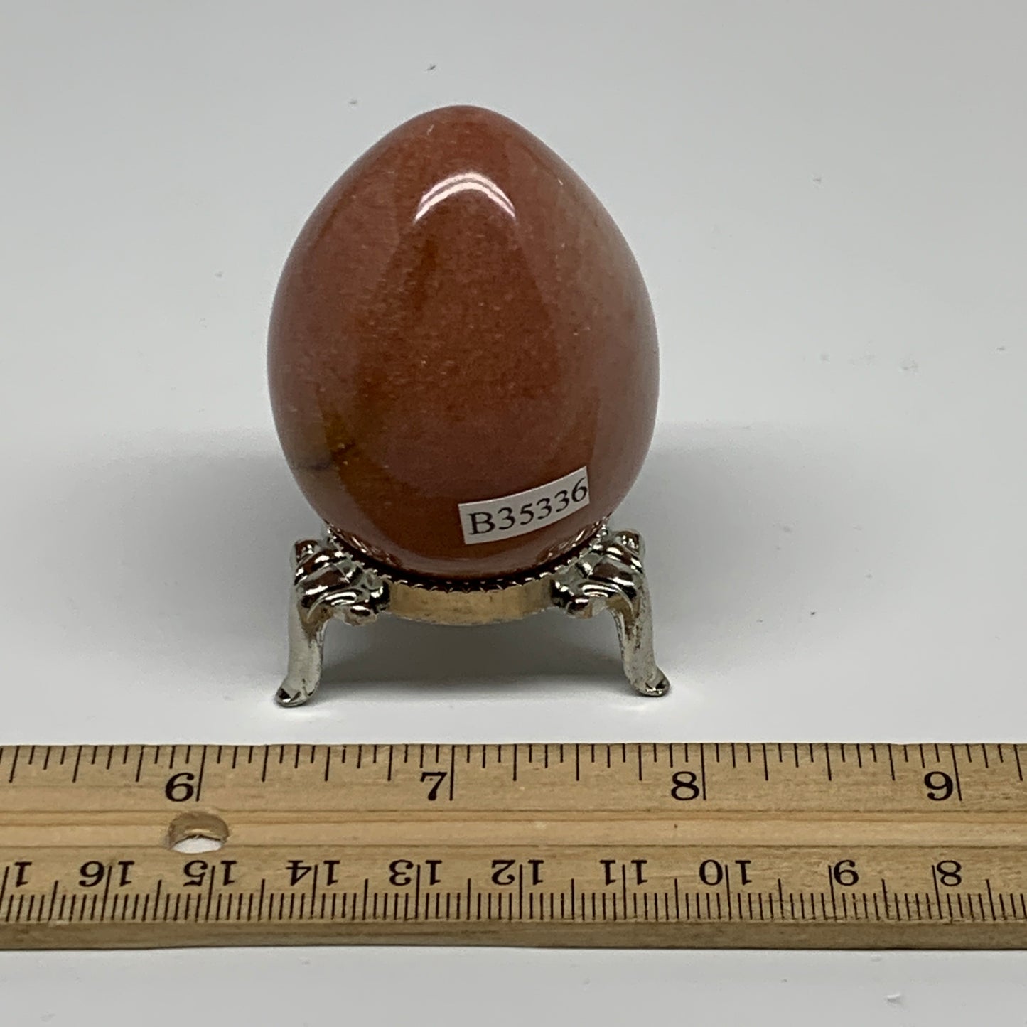 110g, 2"x1.6", Natural Red Aventurine Egg Polished Gemstone, B35336