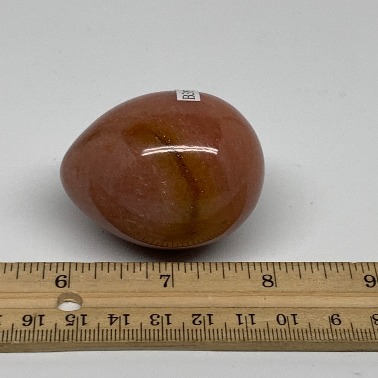 110g, 2"x1.6", Natural Red Aventurine Egg Polished Gemstone, B35336