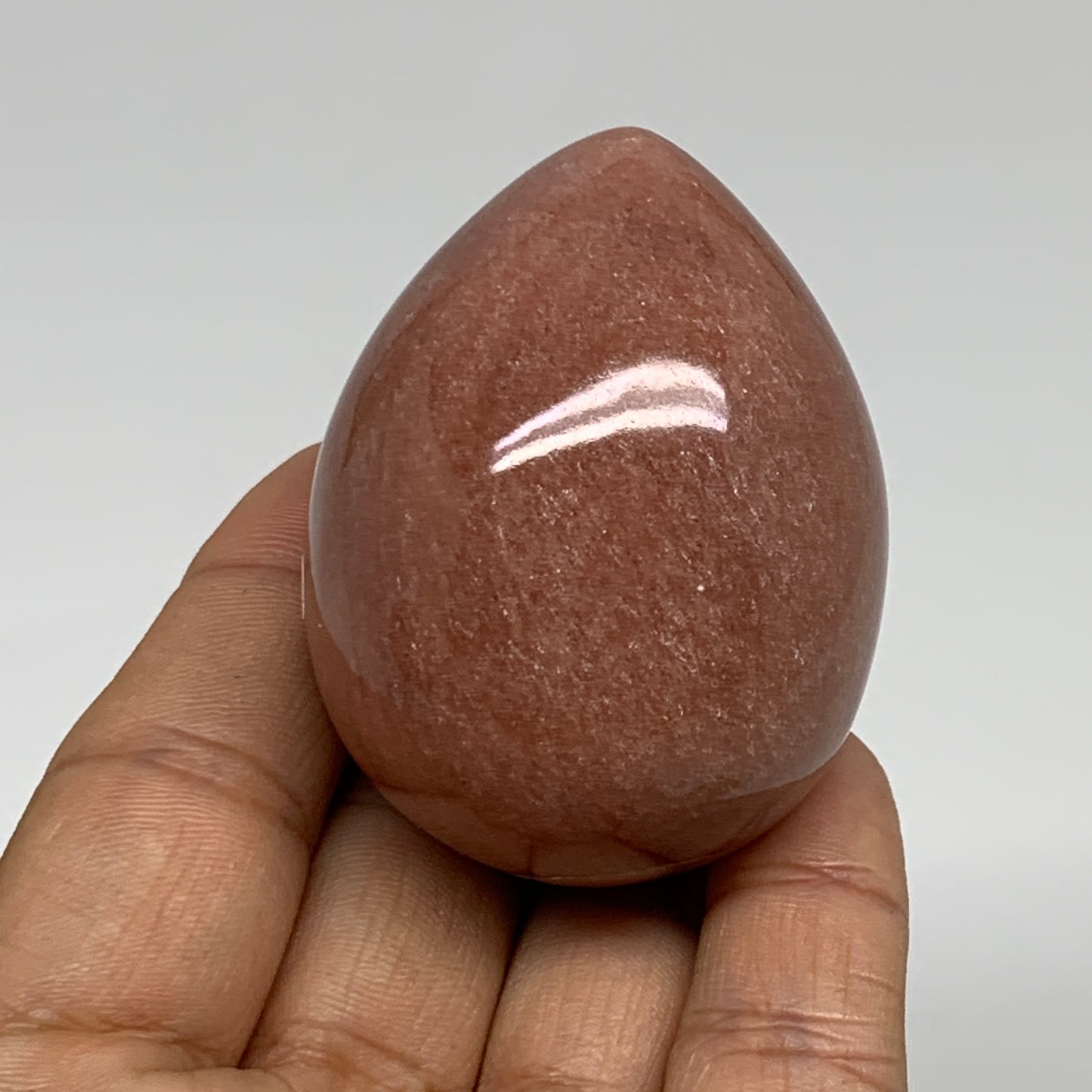 125.2g, 2.2"x1.7", Natural Red Aventurine Egg Polished Gemstone, B35337