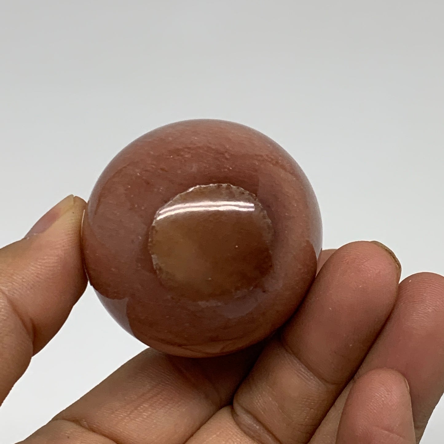 125.2g, 2.2"x1.7", Natural Red Aventurine Egg Polished Gemstone, B35337