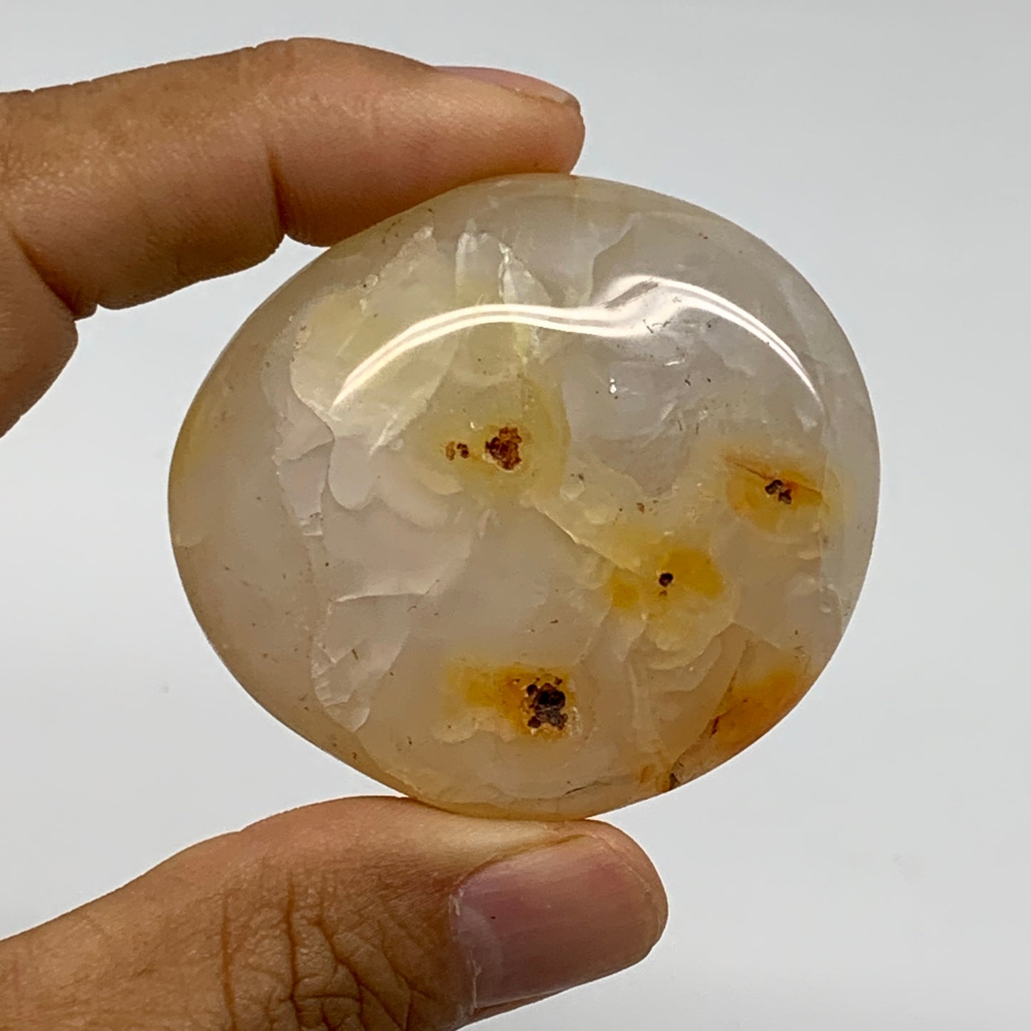 227.2g, 2"-2", 3pcs, Red Carnelian Palm-Stone Gem Crystal Polished, B37601