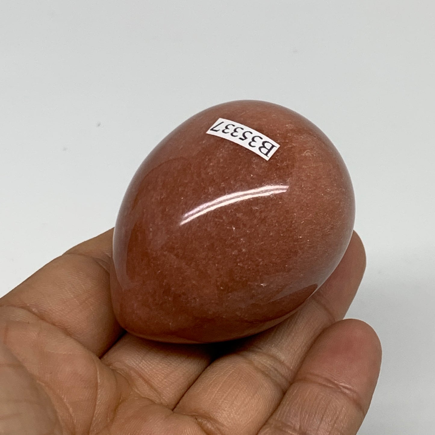 125.2g, 2.2"x1.7", Natural Red Aventurine Egg Polished Gemstone, B35337