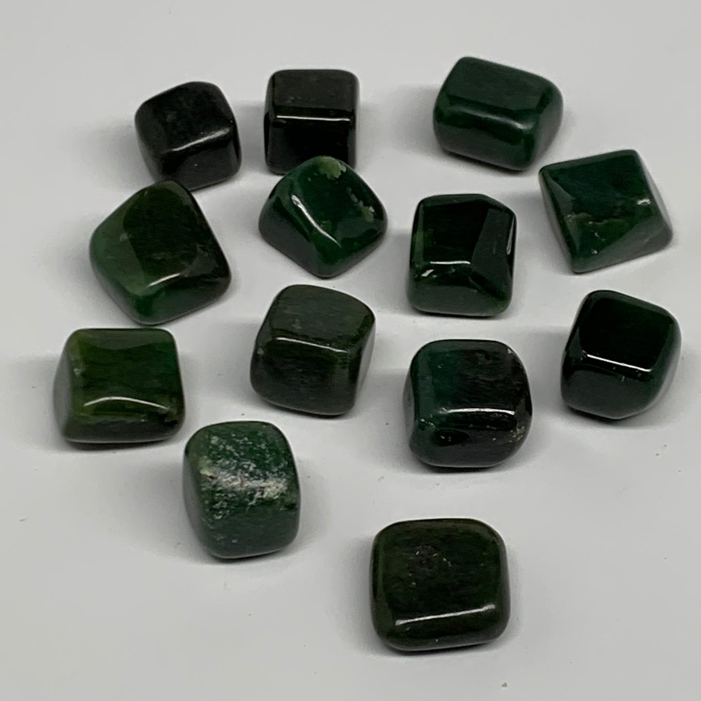 144.9g, 0.6"-0.8", 13pcs, Natural Nephrite Jade Tumbled Stone @Afghanistan,B3192