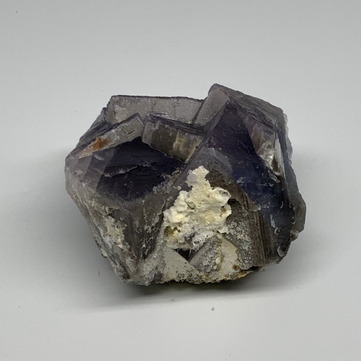 0.698 lbs, 3.5"x3.4"x2.6", Purple Fluorite Crystal Mineral Specimen @Pakistan, B