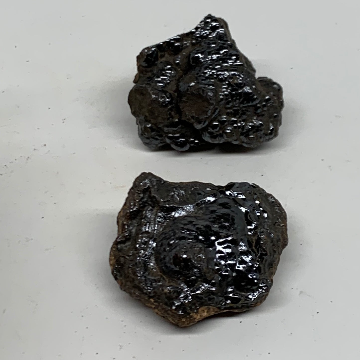 130g, 1.8" - 2", 2 pcs, Rough Hematite Botryoidal Mineral Crystal, B38458