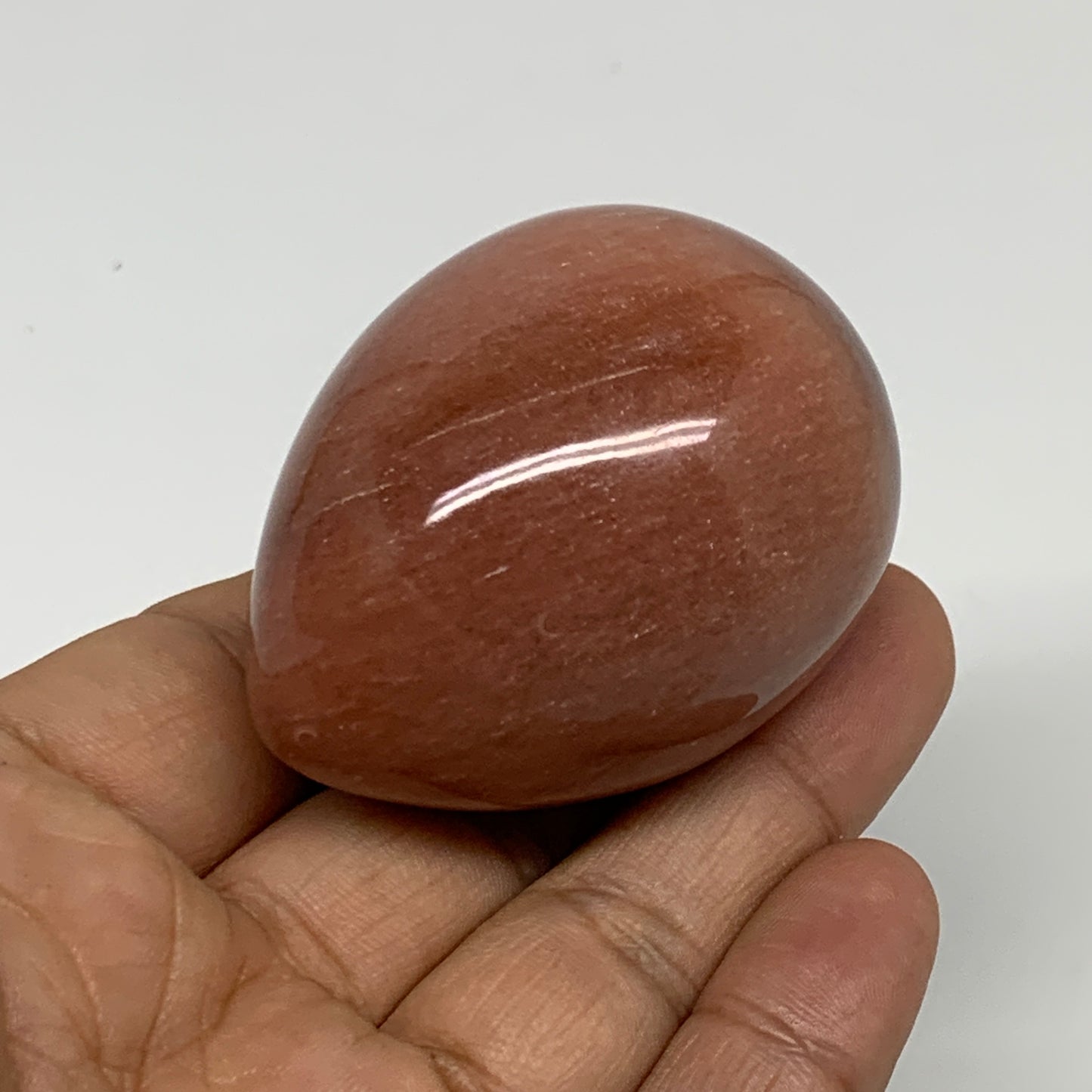 125.2g, 2.2"x1.7", Natural Red Aventurine Egg Polished Gemstone, B35337