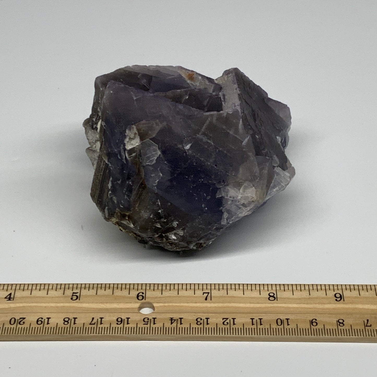 0.698 lbs, 3.5"x3.4"x2.6", Purple Fluorite Crystal Mineral Specimen @Pakistan, B