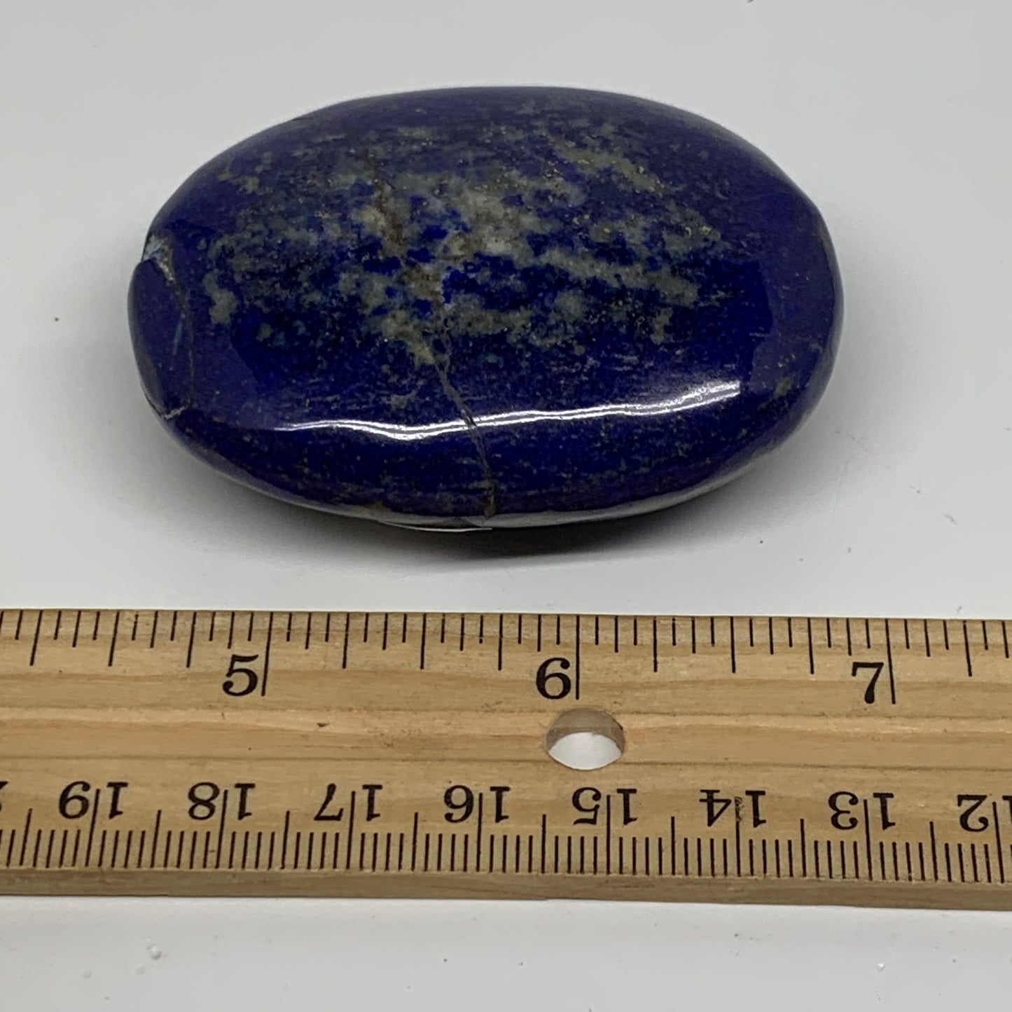 109.9g, 2.4"x1.8"x0.9", Natural Lapis Lazuli Palm Stone @Afghanistan, B36690
