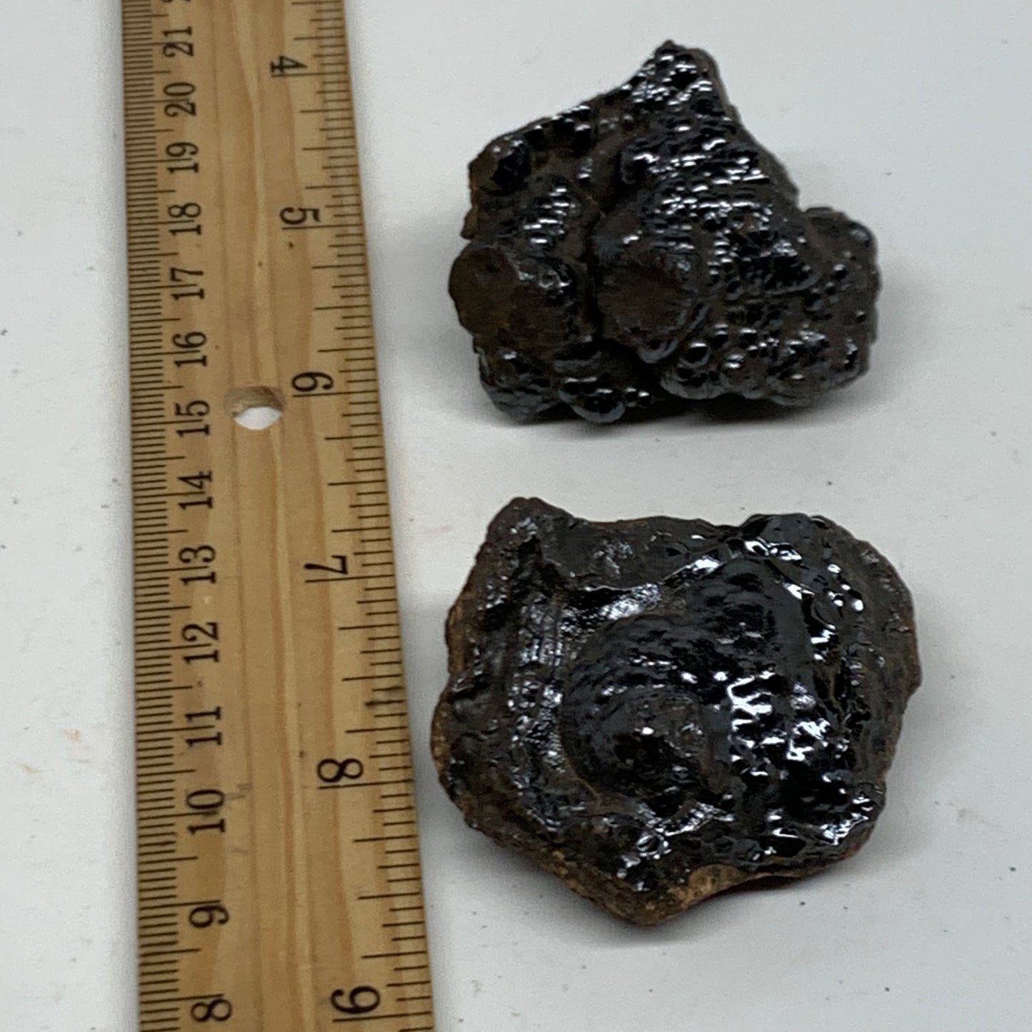 130g, 1.8" - 2", 2 pcs, Rough Hematite Botryoidal Mineral Crystal, B38458