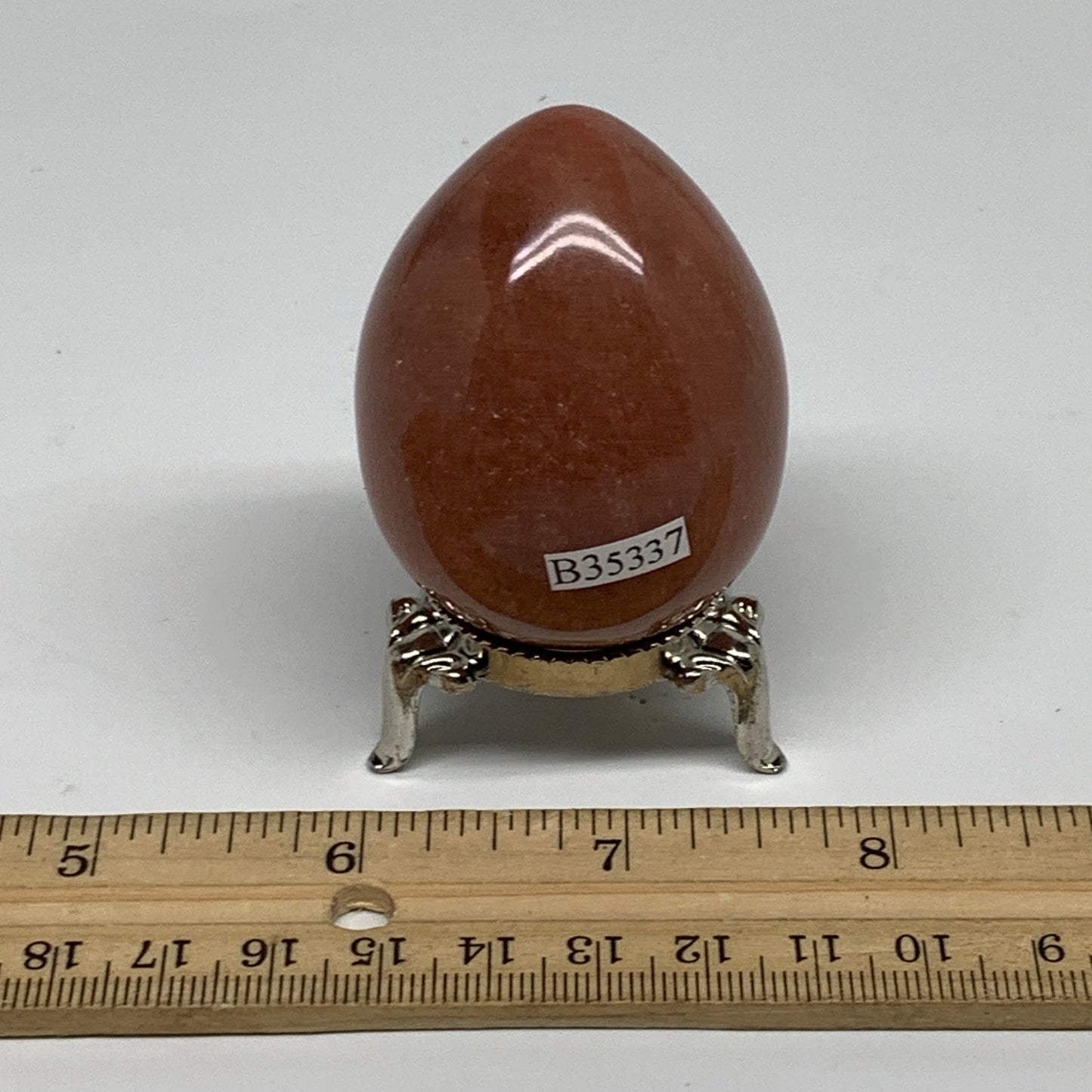 125.2g, 2.2"x1.7", Natural Red Aventurine Egg Polished Gemstone, B35337