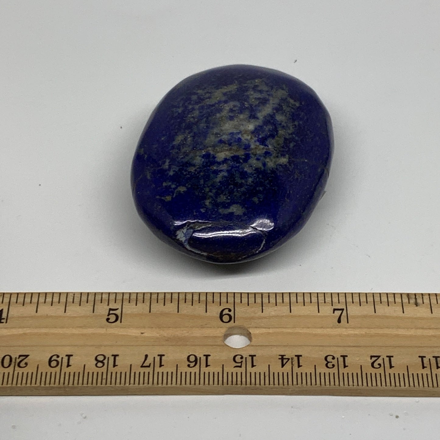 109.9g, 2.4"x1.8"x0.9", Natural Lapis Lazuli Palm Stone @Afghanistan, B36690