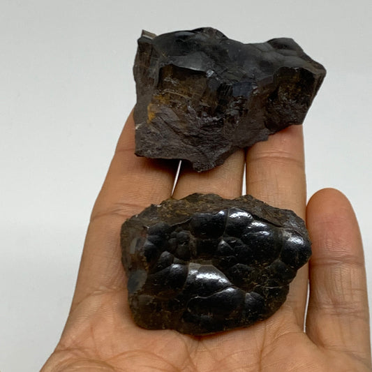 124.9g, 1.8" - 2", 2 pcs, Rough Hematite Botryoidal Mineral Crystal, B38459