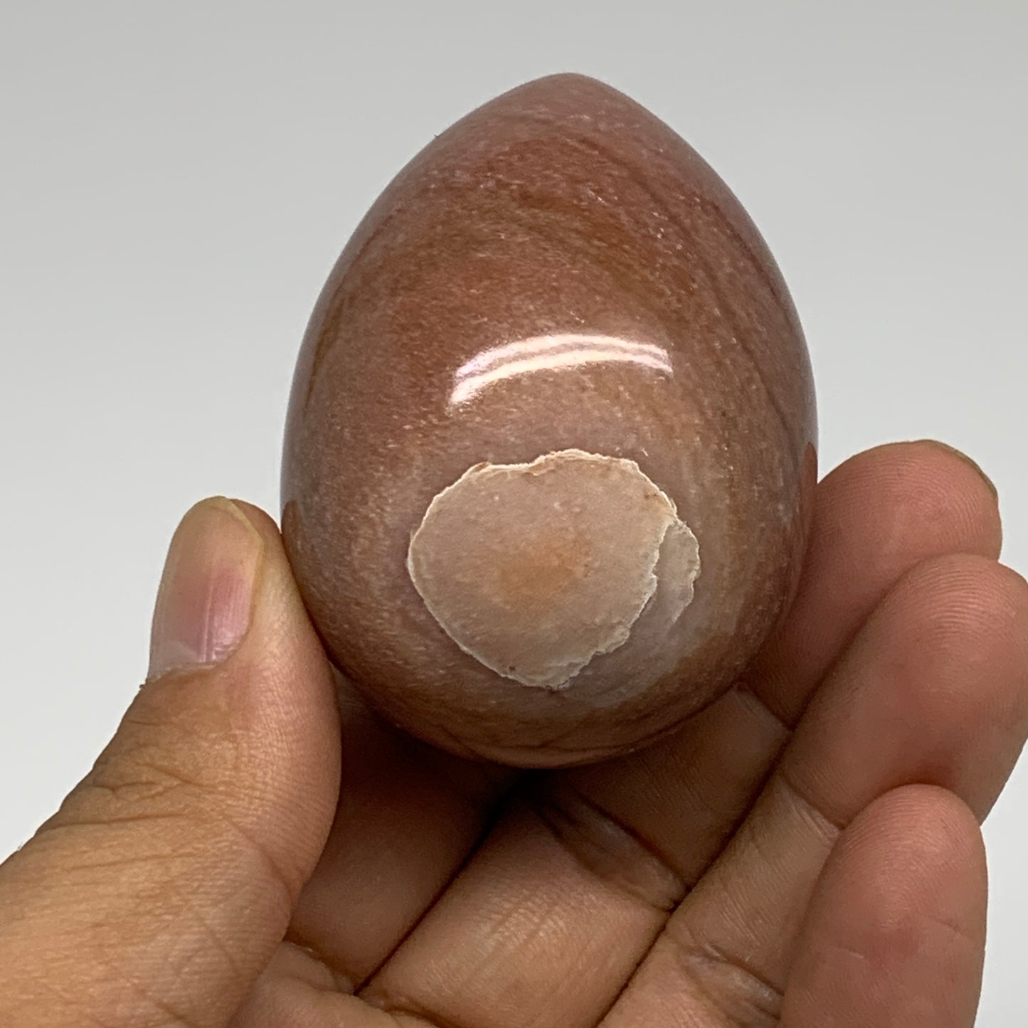 124.7g, 2.1"x1.6", Natural Red Aventurine Egg Polished Gemstone, B35338