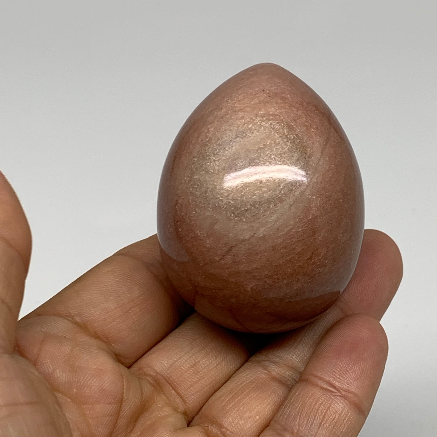 124.7g, 2.1"x1.6", Natural Red Aventurine Egg Polished Gemstone, B35338