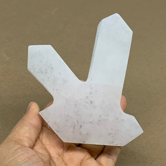 0.81 lbs, 4.2"x3.5"x1.1", Natural Selenite Crystals Carved,Home Decor, B35977