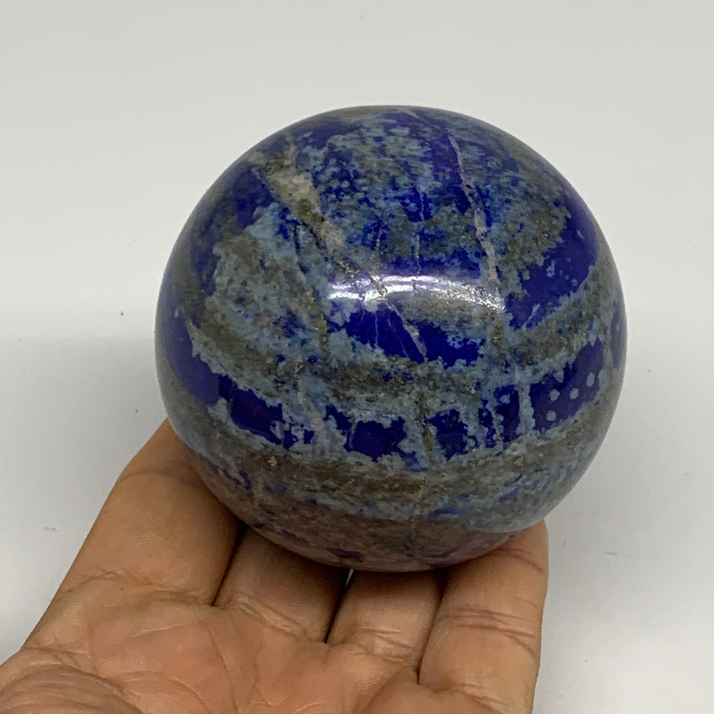1.2 lbs, 2.7" (70mm), Lapis Lazuli Sphere Ball Gemstone @Afghanistan, B33213