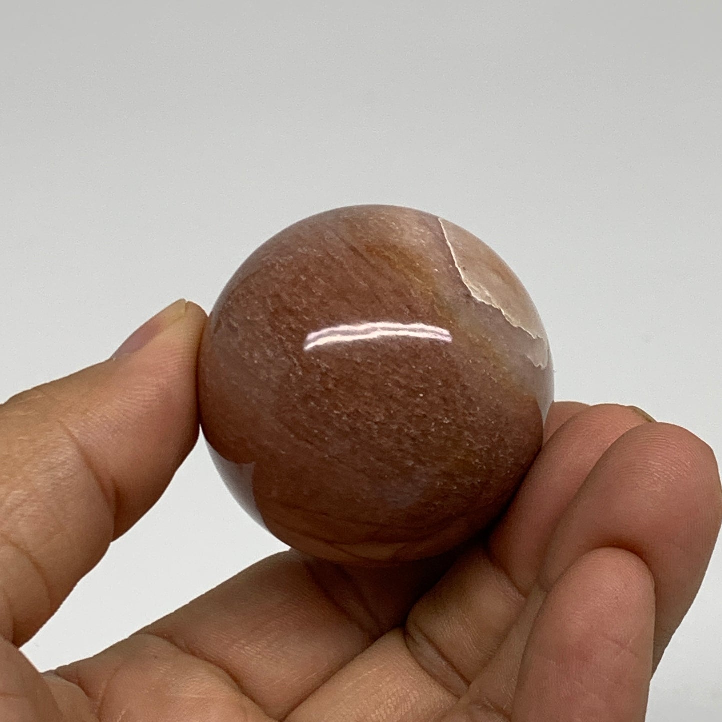124.7g, 2.1"x1.6", Natural Red Aventurine Egg Polished Gemstone, B35338
