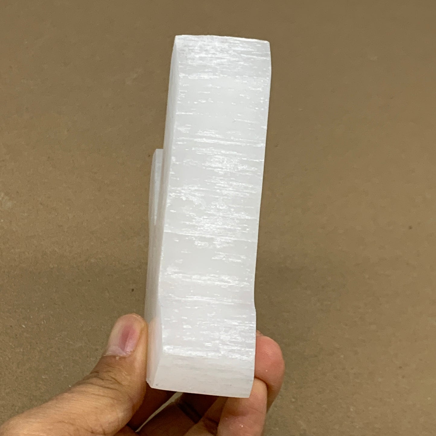 0.81 lbs, 4.2"x3.5"x1.1", Natural Selenite Crystals Carved,Home Decor, B35977