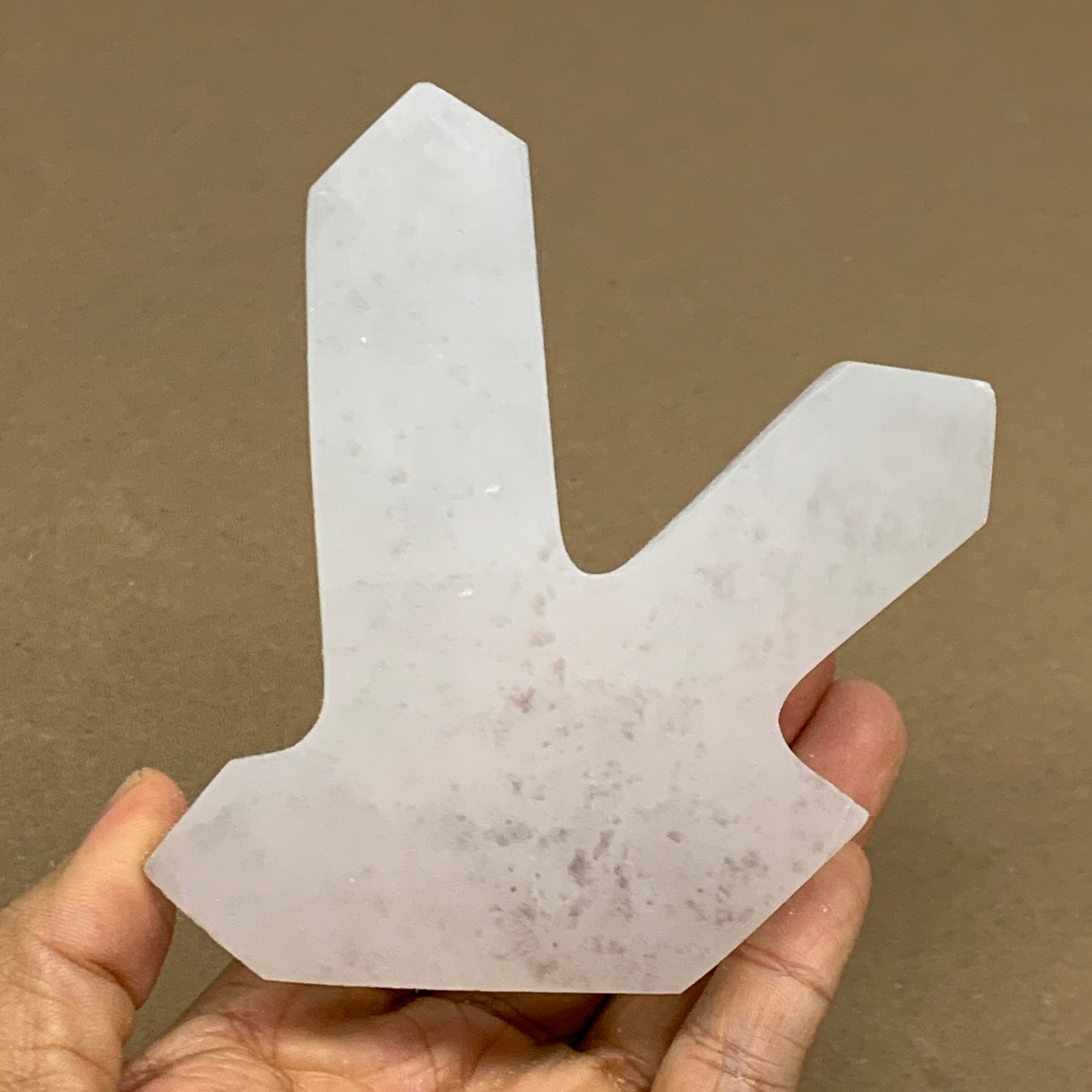 0.81 lbs, 4.2"x3.5"x1.1", Natural Selenite Crystals Carved,Home Decor, B35977