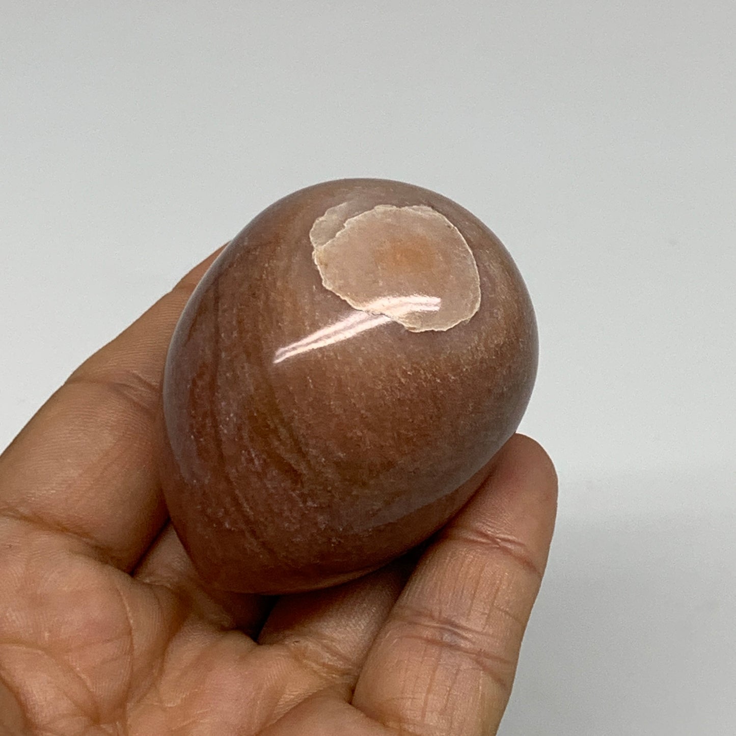 124.7g, 2.1"x1.6", Natural Red Aventurine Egg Polished Gemstone, B35338