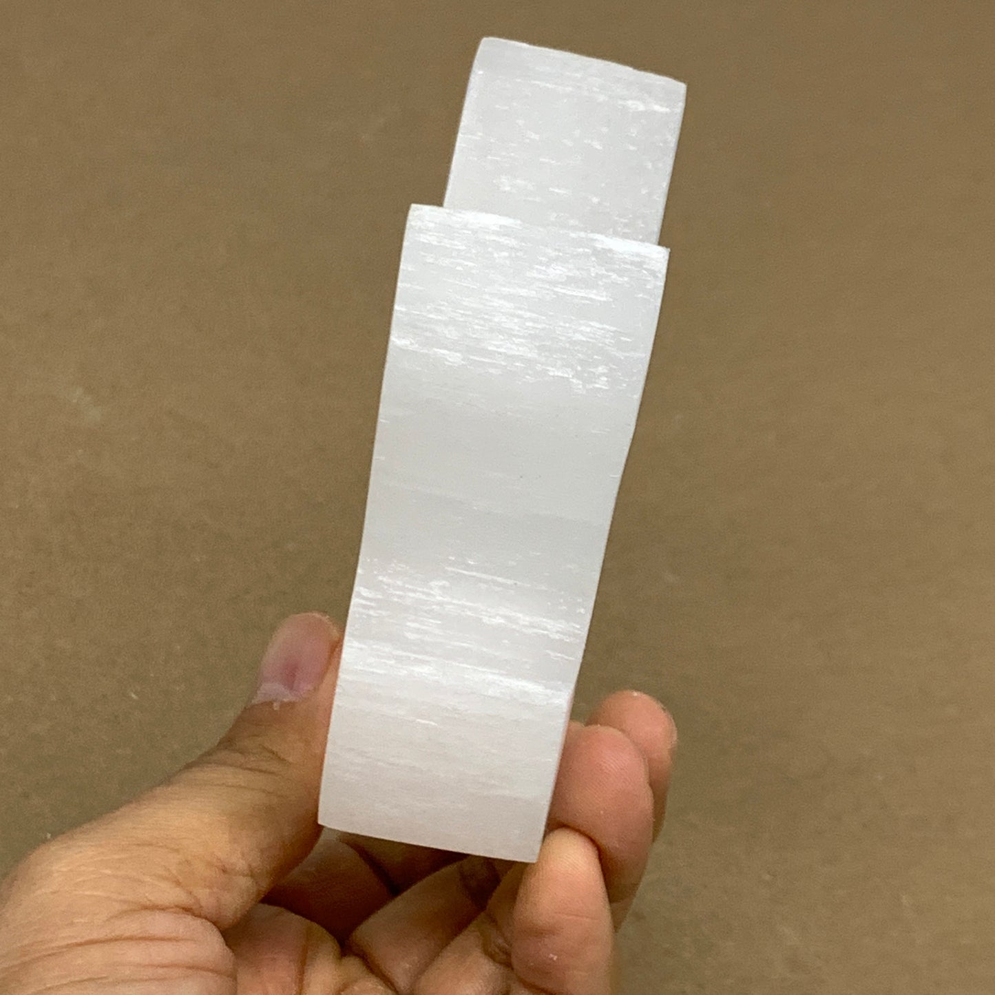 0.81 lbs, 4.2"x3.5"x1.1", Natural Selenite Crystals Carved,Home Decor, B35977