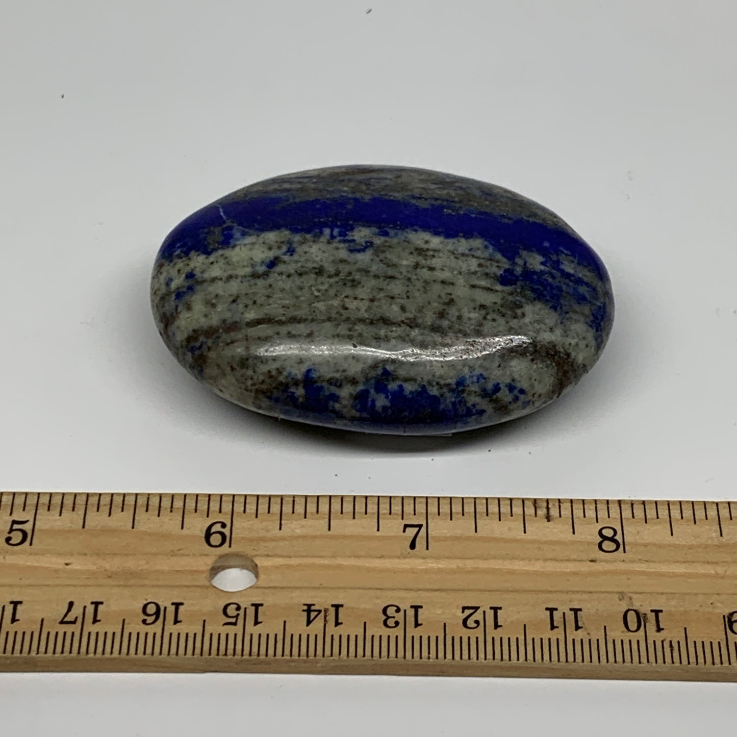 108.3g, 2.6"x1.8"x0.9", Natural Lapis Lazuli Palm Stone @Afghanistan, B36691