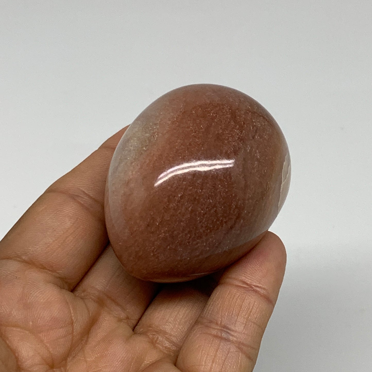 124.7g, 2.1"x1.6", Natural Red Aventurine Egg Polished Gemstone, B35338