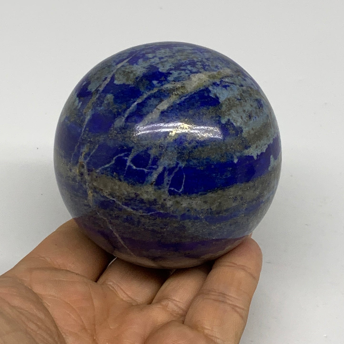 1.2 lbs, 2.7" (70mm), Lapis Lazuli Sphere Ball Gemstone @Afghanistan, B33213