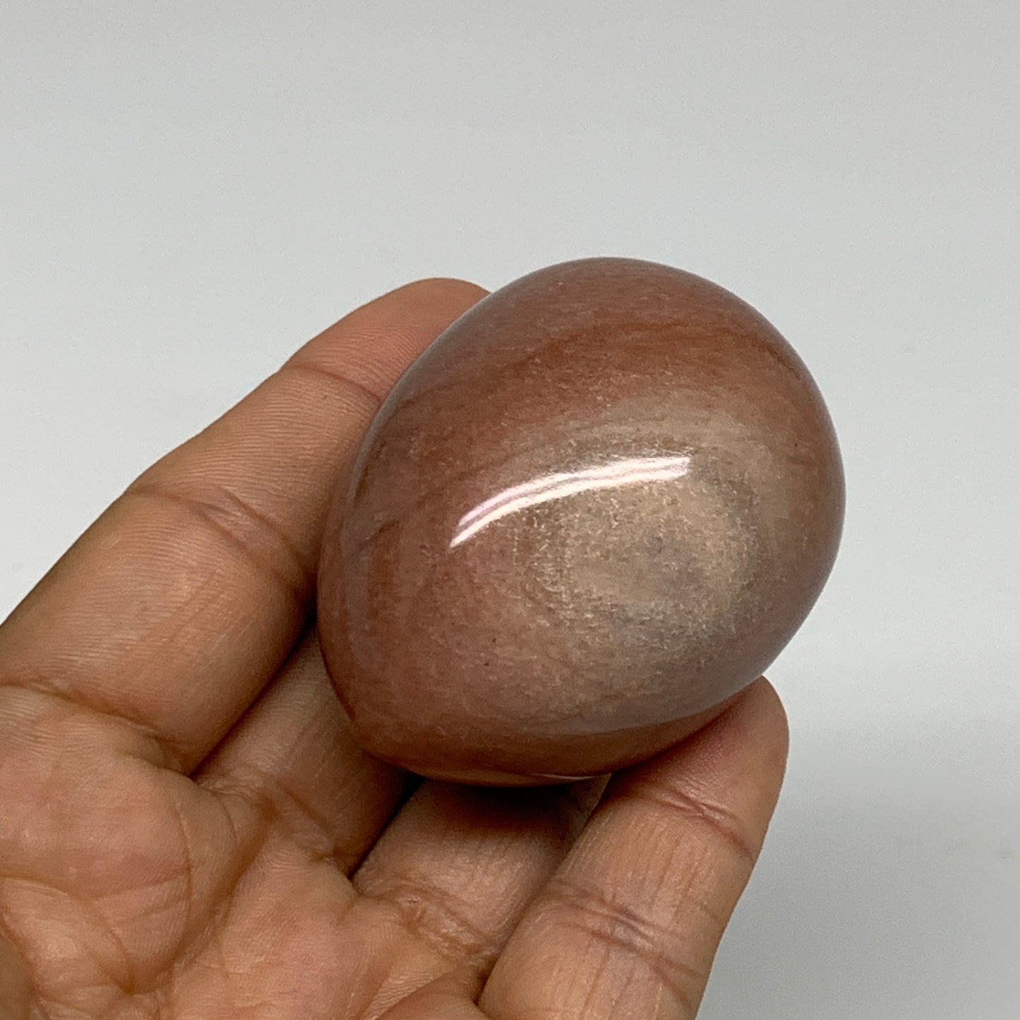124.7g, 2.1"x1.6", Natural Red Aventurine Egg Polished Gemstone, B35338