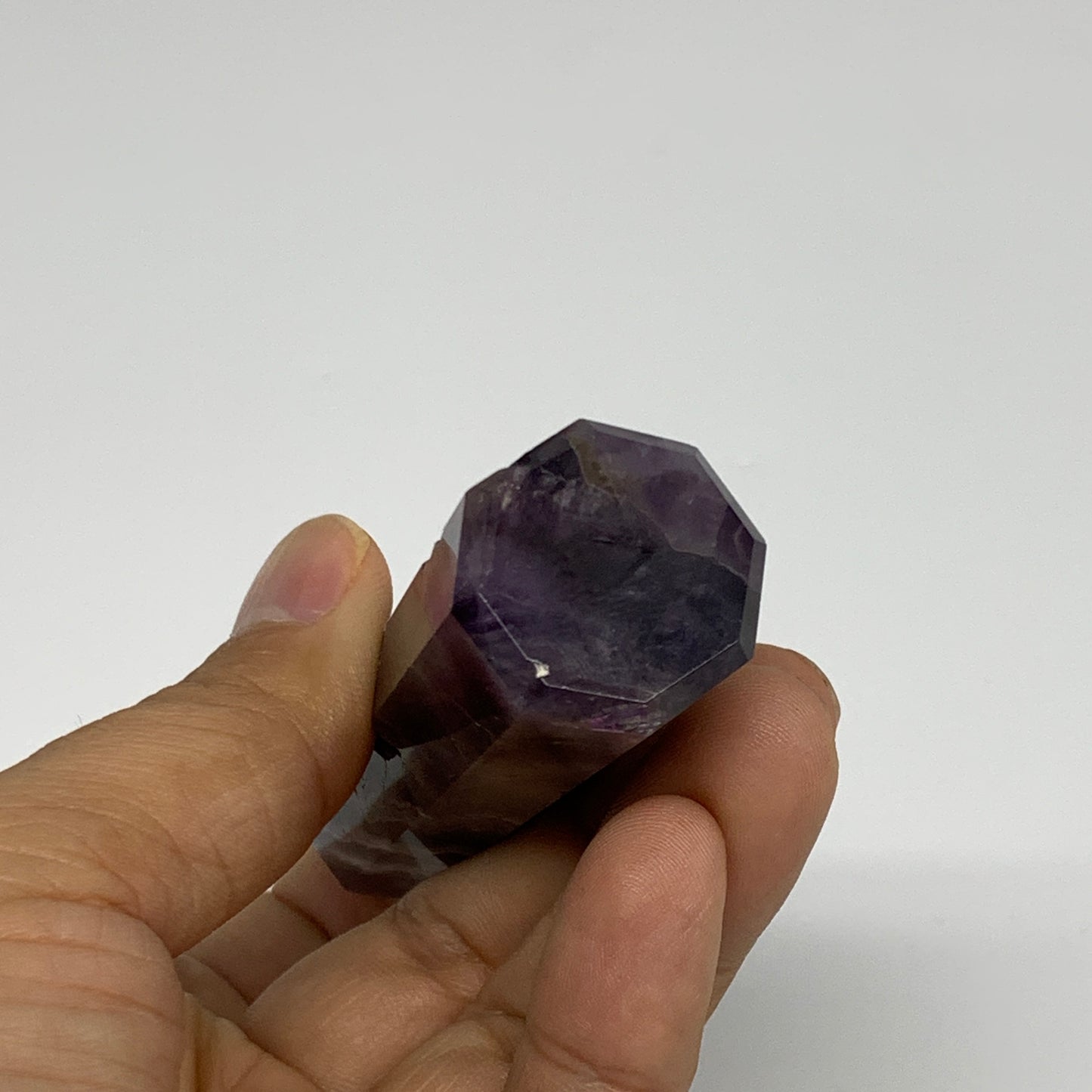 74.7g, 3.2"x0.9"x1", Natural Amethyst Tower Point Obelisk @Brazil, B31231