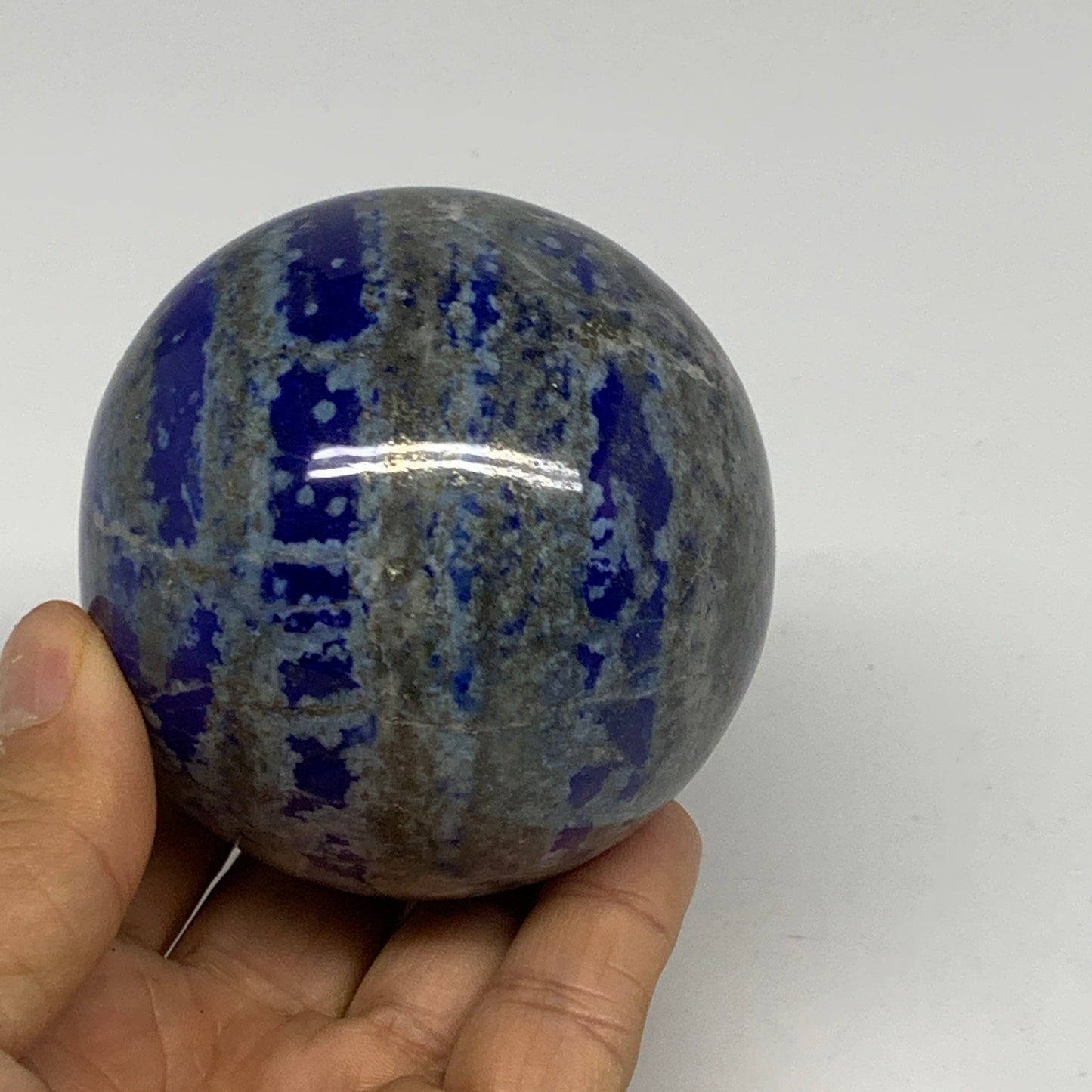 1.2 lbs, 2.7" (70mm), Lapis Lazuli Sphere Ball Gemstone @Afghanistan, B33213