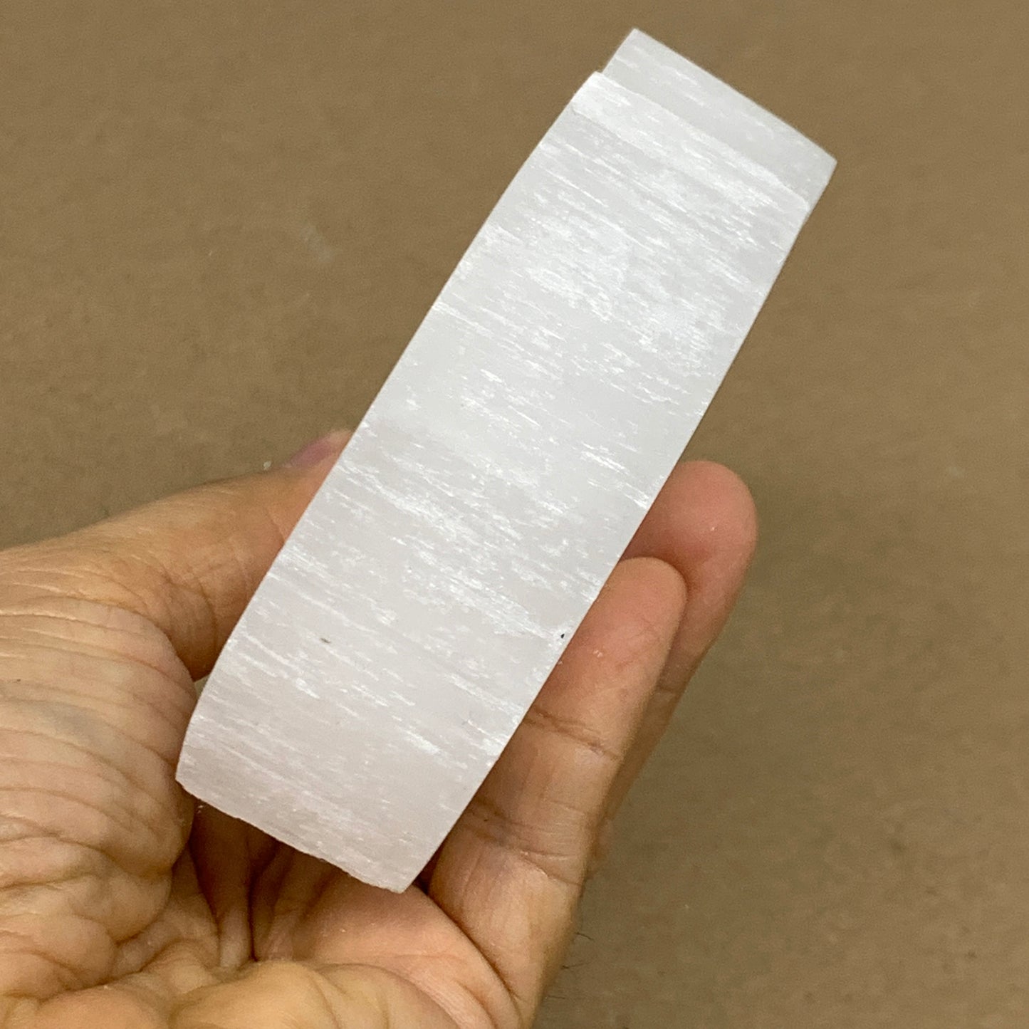 0.81 lbs, 4.2"x3.5"x1.1", Natural Selenite Crystals Carved,Home Decor, B35977