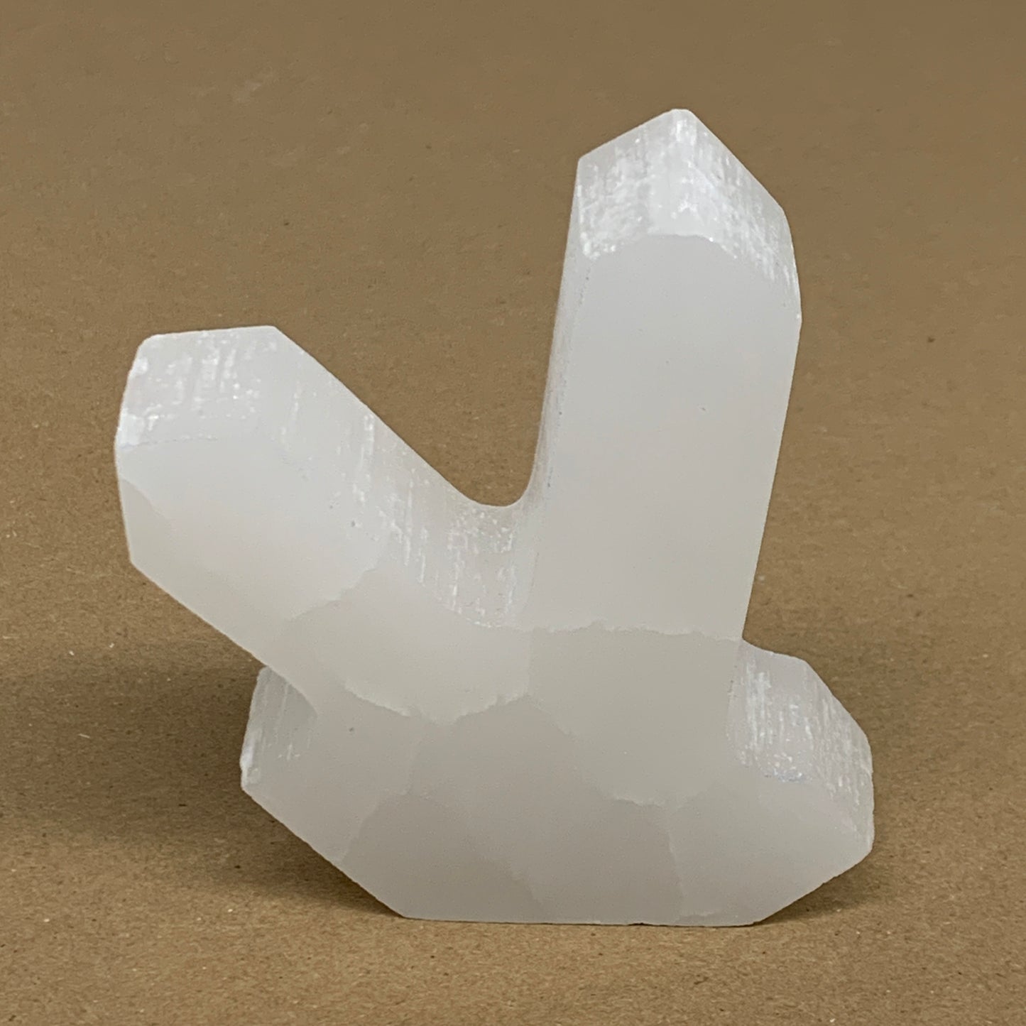 0.81 lbs, 4.2"x3.5"x1.1", Natural Selenite Crystals Carved,Home Decor, B35977