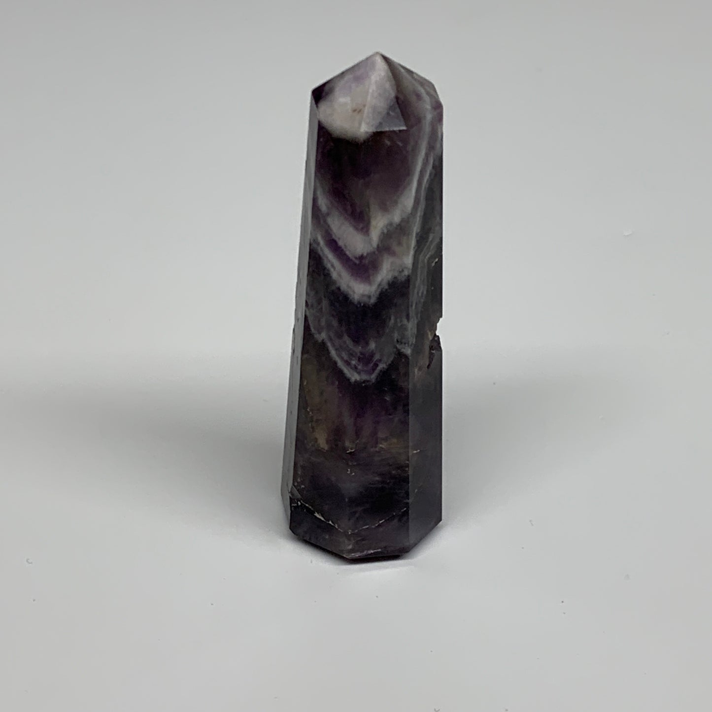74.7g, 3.2"x0.9"x1", Natural Amethyst Tower Point Obelisk @Brazil, B31231