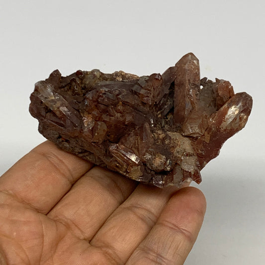 101.3g, 3"x1.8"x1.2", Orange Quartz Cluster Crystal Terminated @Brazil, B28918