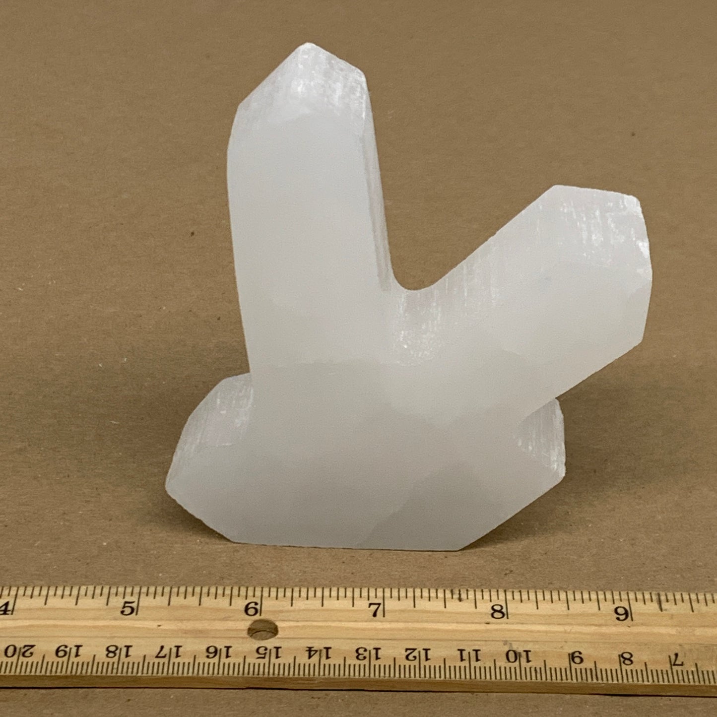 0.81 lbs, 4.2"x3.5"x1.1", Natural Selenite Crystals Carved,Home Decor, B35977