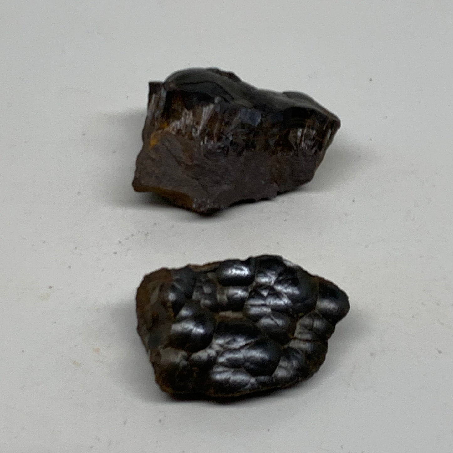 124.9g, 1.8" - 2", 2 pcs, Rough Hematite Botryoidal Mineral Crystal, B38459