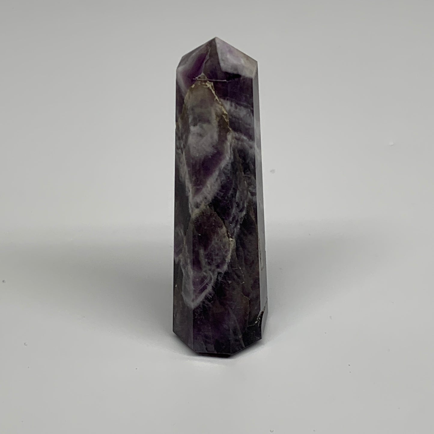 74.7g, 3.2"x0.9"x1", Natural Amethyst Tower Point Obelisk @Brazil, B31231