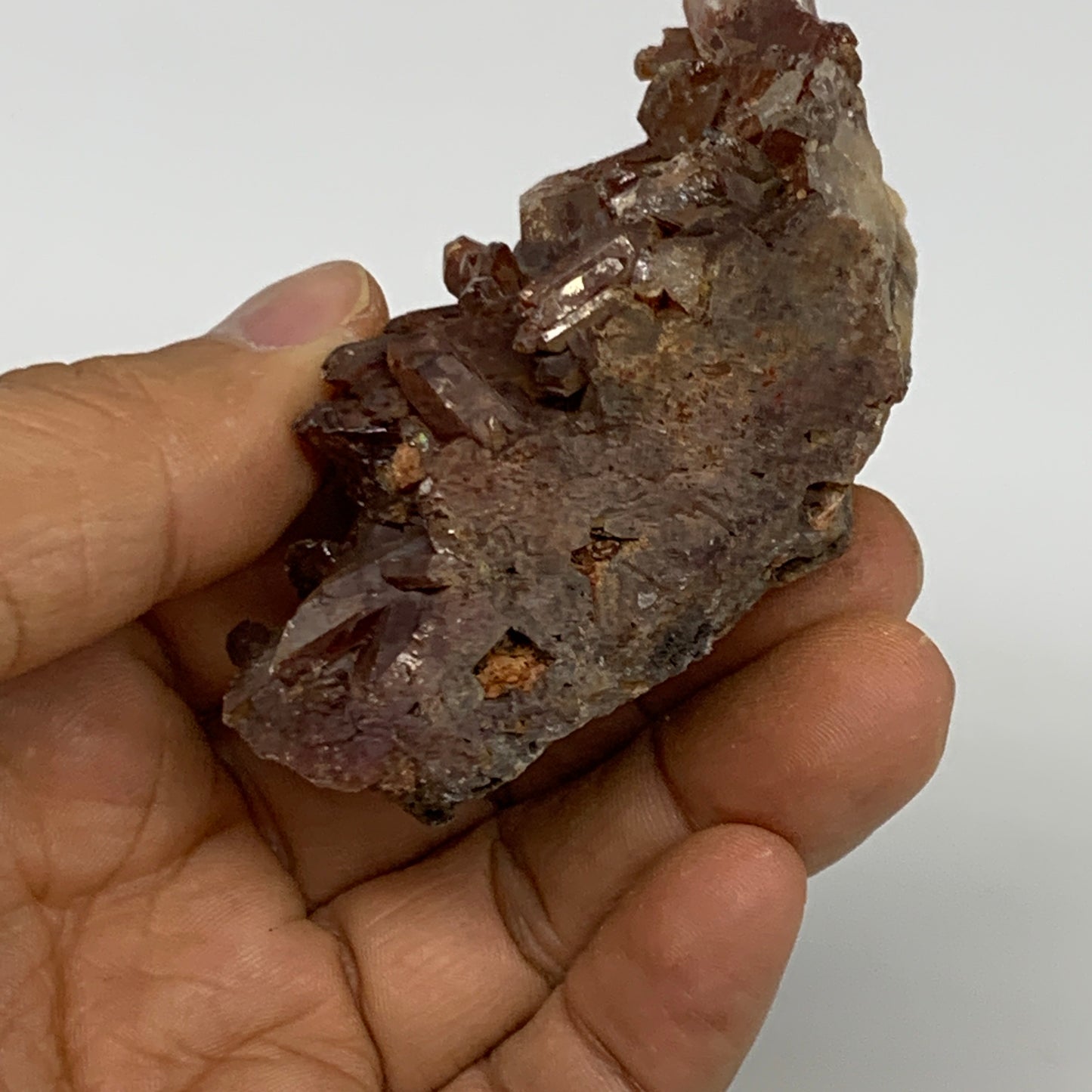 101.3g, 3"x1.8"x1.2", Orange Quartz Cluster Crystal Terminated @Brazil, B28918