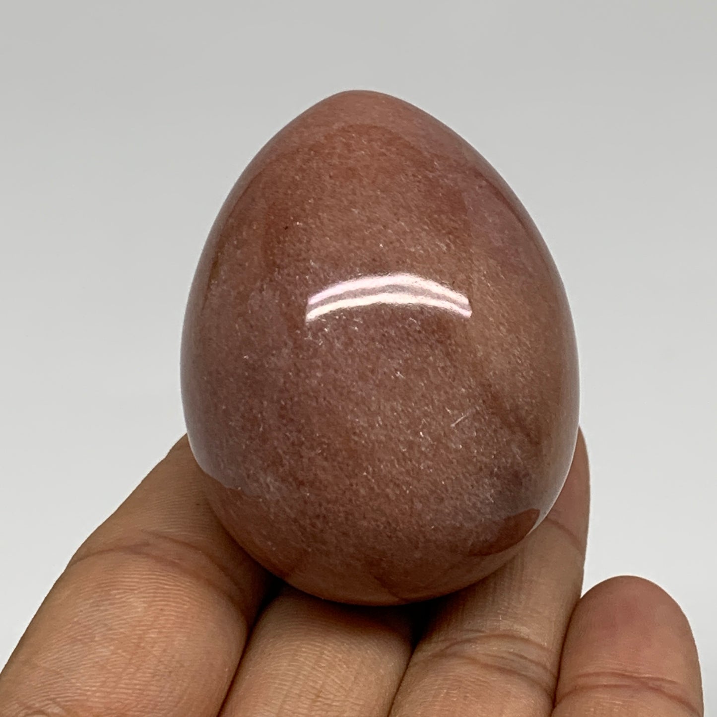 114.8g, 2.1"x1.6", Natural Red Aventurine Egg Polished Gemstone, B35339