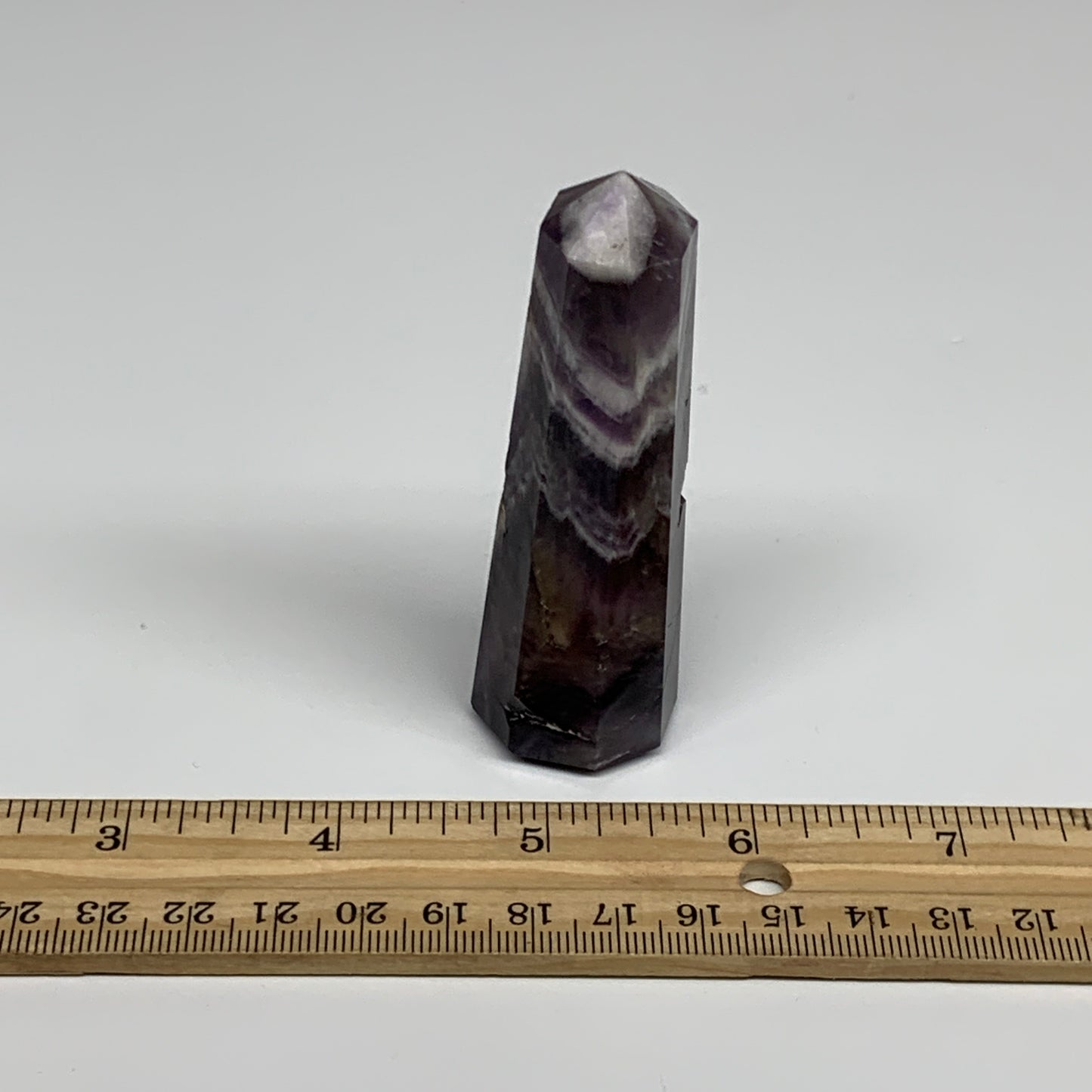 74.7g, 3.2"x0.9"x1", Natural Amethyst Tower Point Obelisk @Brazil, B31231
