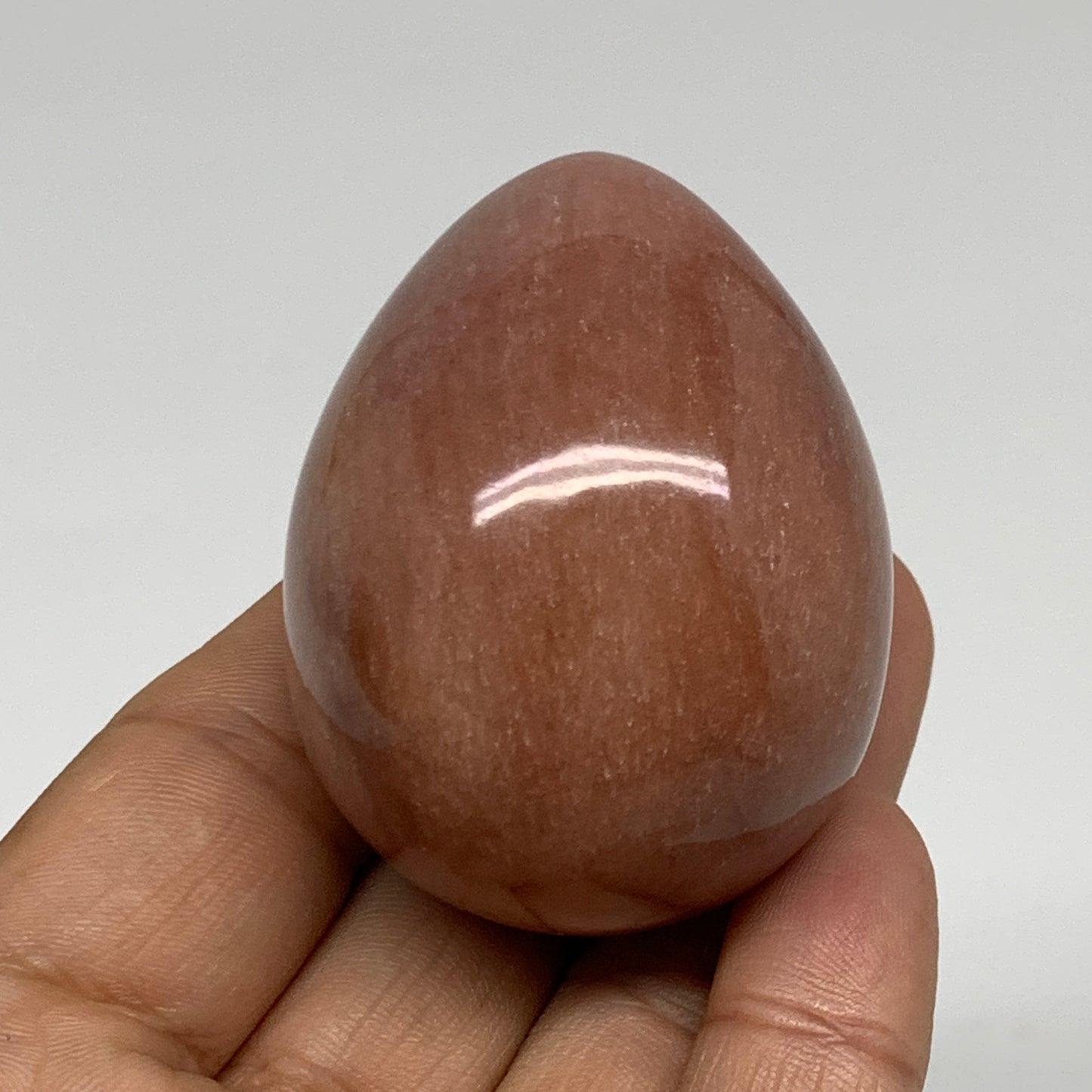 114.8g, 2.1"x1.6", Natural Red Aventurine Egg Polished Gemstone, B35339