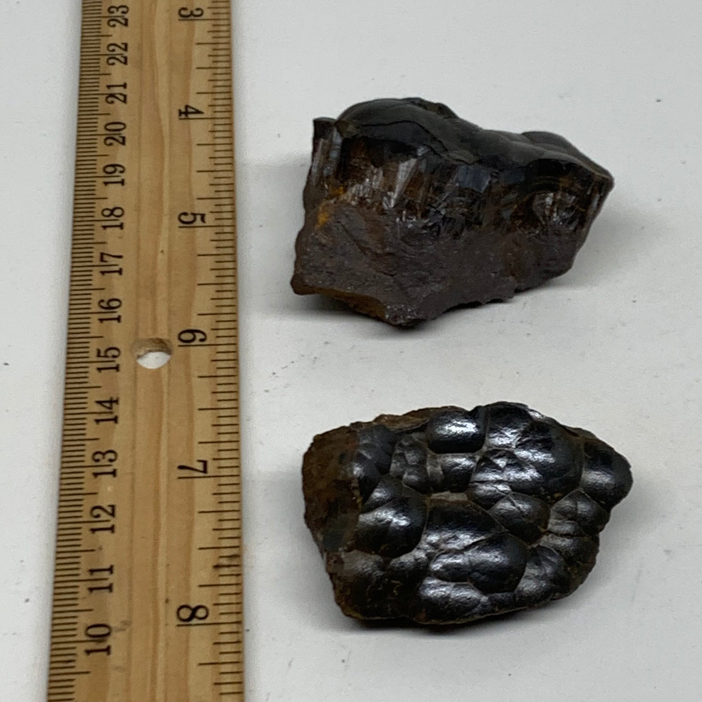 124.9g, 1.8" - 2", 2 pcs, Rough Hematite Botryoidal Mineral Crystal, B38459