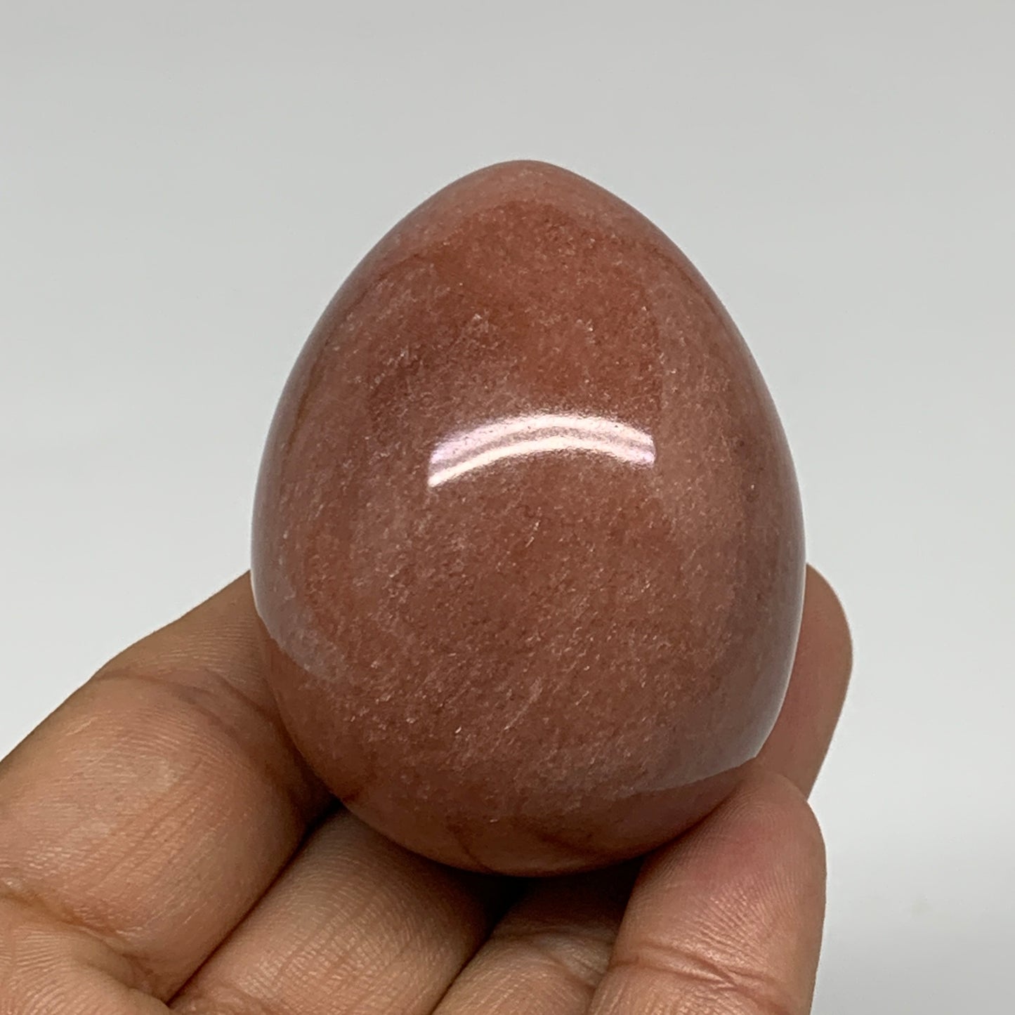 114.8g, 2.1"x1.6", Natural Red Aventurine Egg Polished Gemstone, B35339