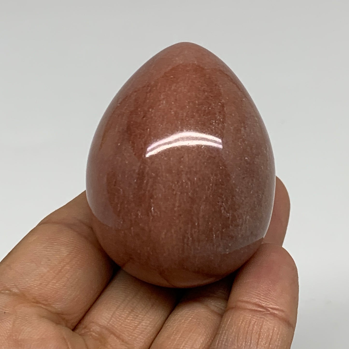 114.8g, 2.1"x1.6", Natural Red Aventurine Egg Polished Gemstone, B35339