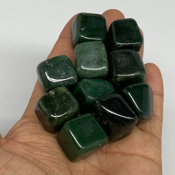 168.3g, 0.8"-0.8", 10pcs, Natural Nephrite Jade Tumbled Stone @Afghanistan,B3192