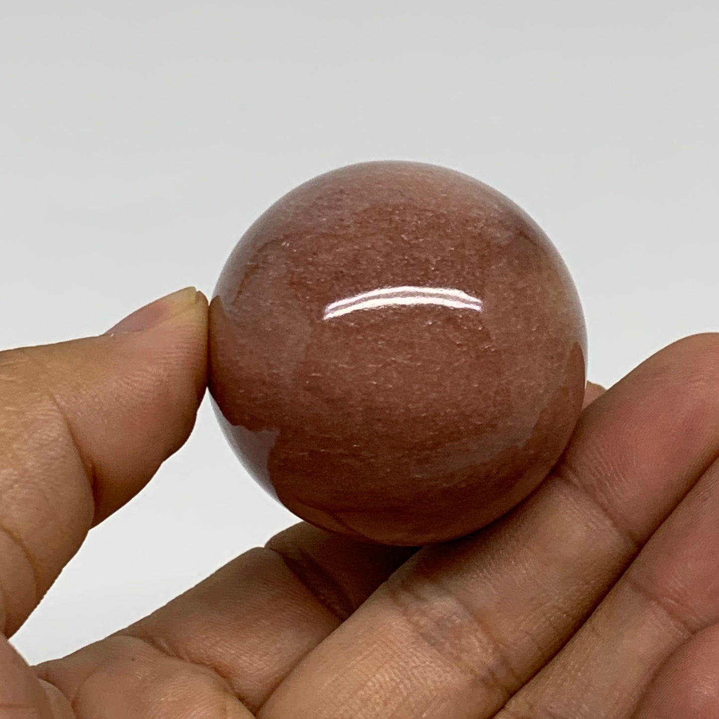 114.8g, 2.1"x1.6", Natural Red Aventurine Egg Polished Gemstone, B35339