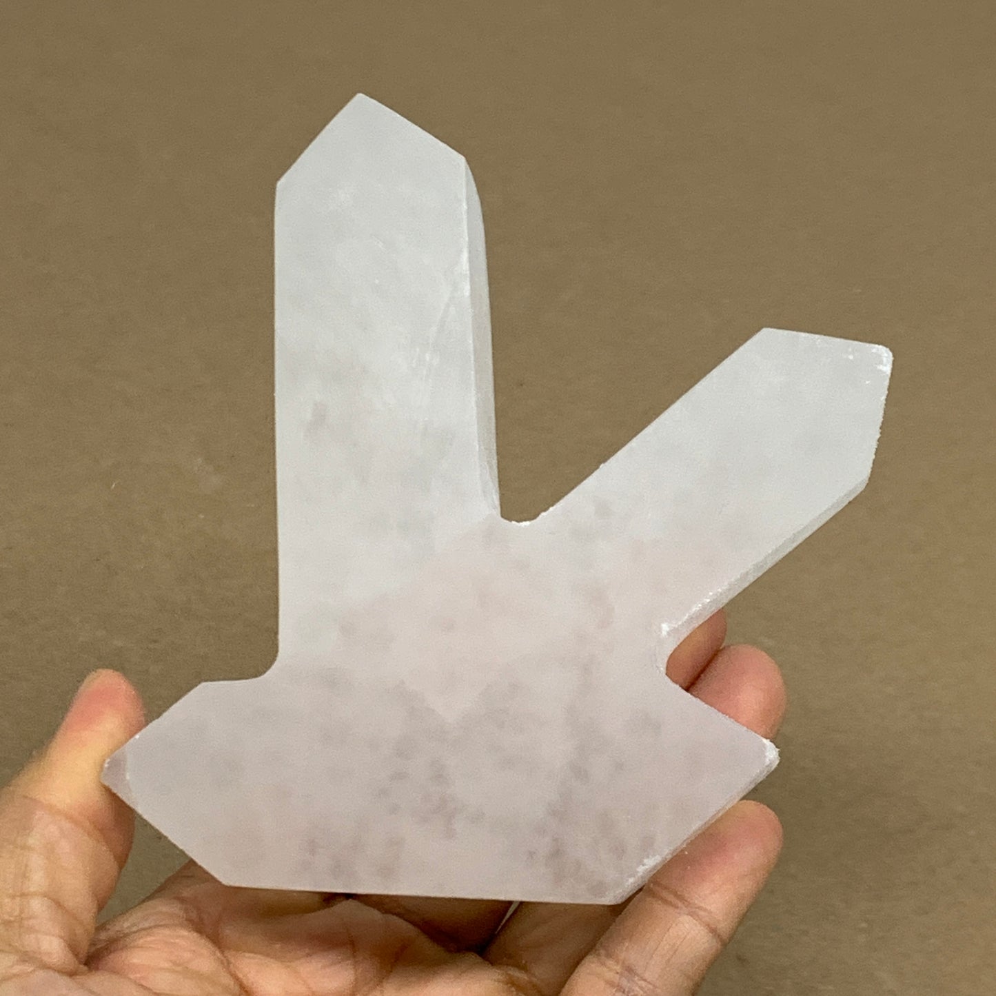 0.84 lbs, 4.4"x3.6"x1.2", Natural Selenite Crystals Carved,Home Decor, B35978