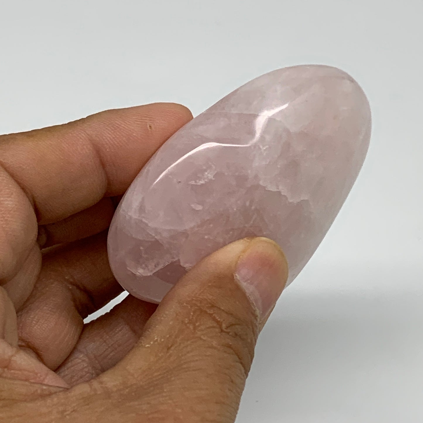 92.8g, 2.1"x2.4"x0.8",  Rose Quartz Heart Healing Crystal @Madagascar, B34566